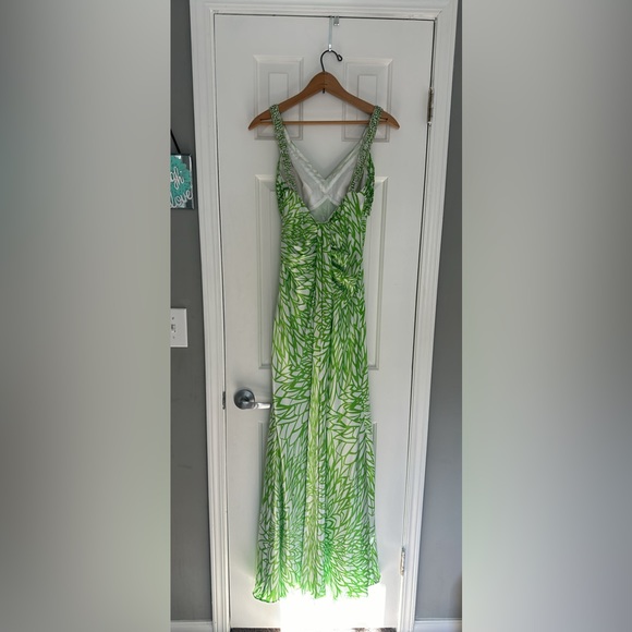 Size 5/6 Green & White long Dress - Picture 3 of 5